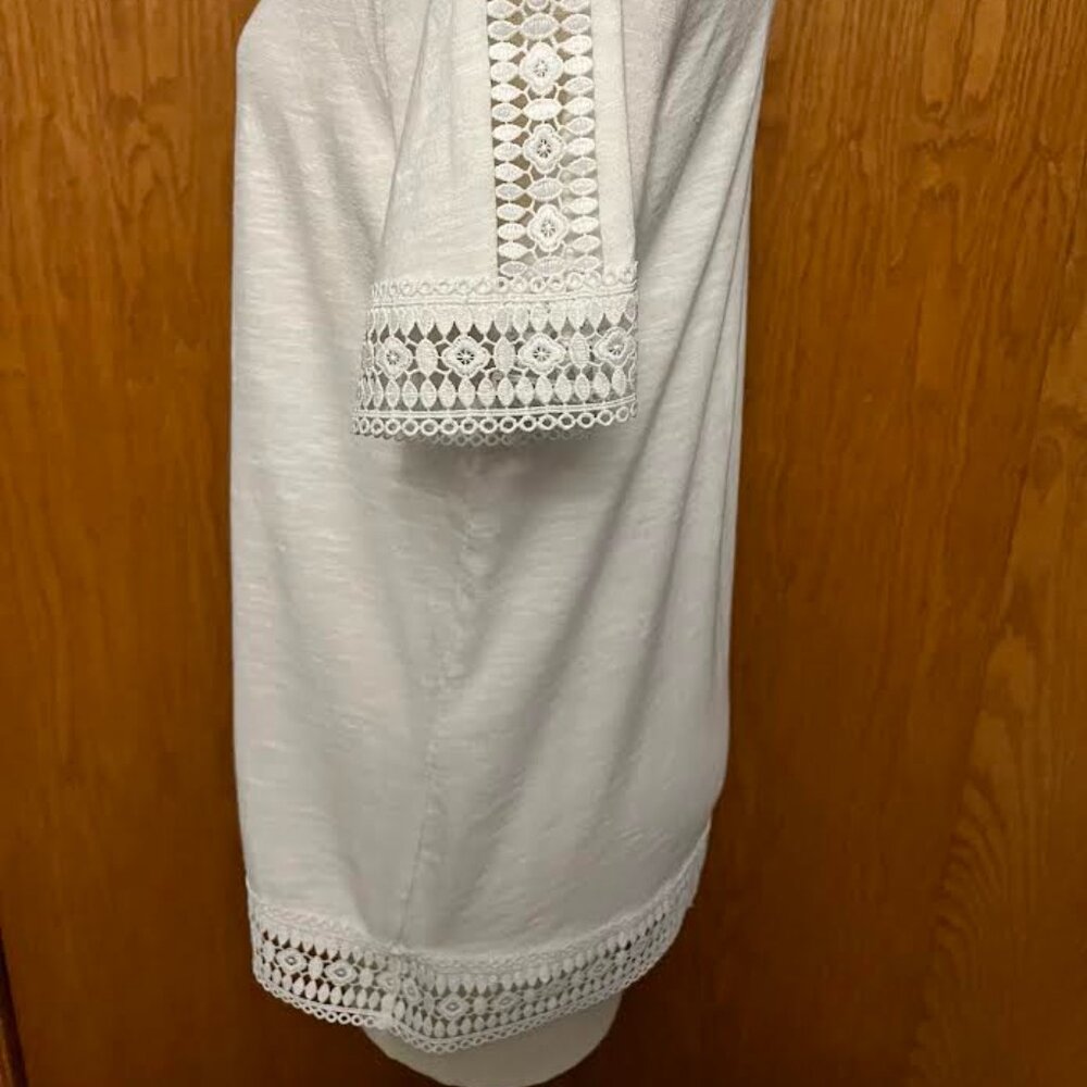 St. John's Bay Womens Crew Neck Short Sleeve Blouse - Picture 4 of 8